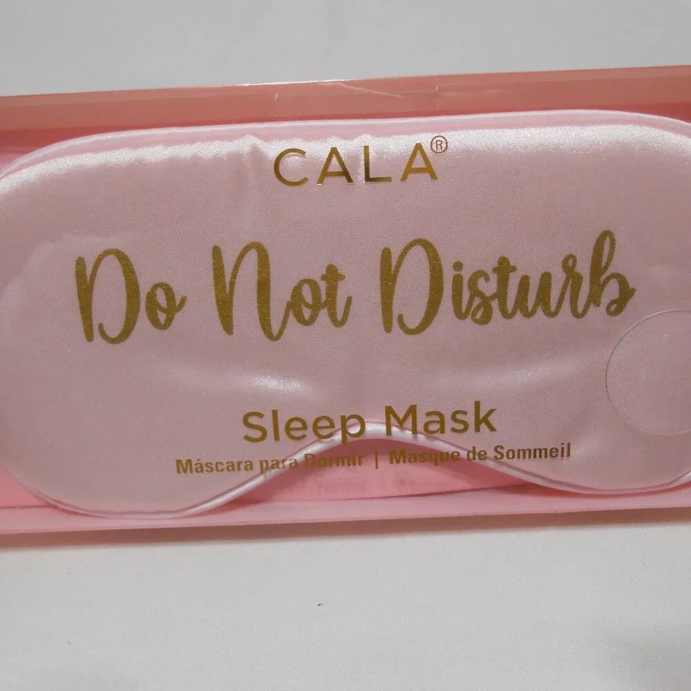NEW CALA DO NOT DISTURB SILK PINK EYE SLEEP MASK SOFT LIGHTWEIGHT NIB 👩🎁💕